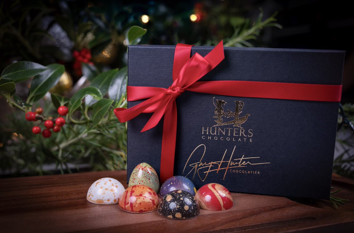 DECK THE HALLS…..we reveal our stylish packaging of our Winter Collection, luxurious to match our beautiful artisan hand crafted chocolates. All available to order on our website hunterschocolate.co.uk #christmaschocolates