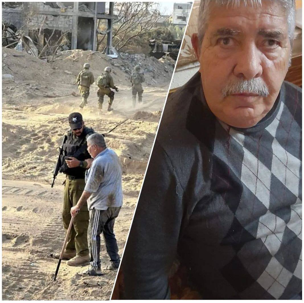 ME_Observer_'s tweet photo. ⚡️📸#Israel executes “Bashir Hajji” (79 years old) from the Al-Zaytoun neighborhood in #Gaza after using him for propaganda :

The Euro-Mediterranean Human Rights Monitor condemned, in the strongest terms, the Israeli army’s use of an elderly Palestinian - who was subjected to a field execution - in its propaganda about the “safe corridor” for displacement to the southern Gaza Valley, in order to cover up its commission of horrific crimes and atrocities against the displaced. The Euro-Med Monitor continued, the Israeli army published a photo It shows one of its soldiers talking to the elderly “Bashir Hajji” (79 years old), a resident of the Al-Zaytoun neighborhood in Gaza City, while he was crossing the main “Salah al-Din” road, claiming to have helped Palestinian civilians and provided them with protection during their displacement. The Observatory documented the elderly “Hajji” being exposed to a  field execution on the morning of Friday, November 10, revealing the process of blatantly falsifying facts practiced by the Israeli army.