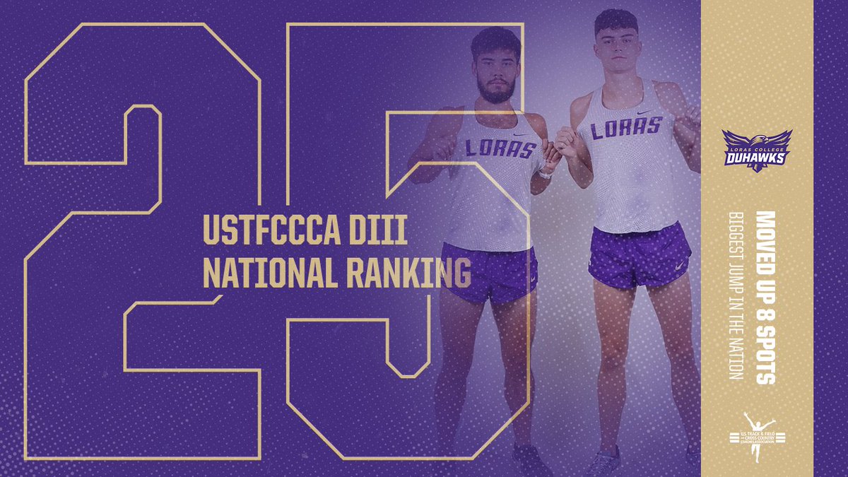 Duhawks move up 8 spots in the final poll of the season after a great NCAA Midwest Regional meet.  That was the biggest jump in the country!  Next stop, Pennsylvania for the National Championship!!!