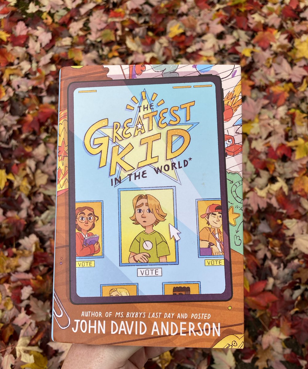 Nothing better than falling into a good book 🍂🍂🍂 🏆 The Greatest Kid in the World by @anderson_author harpercollins.com/products/the-g… #mglit