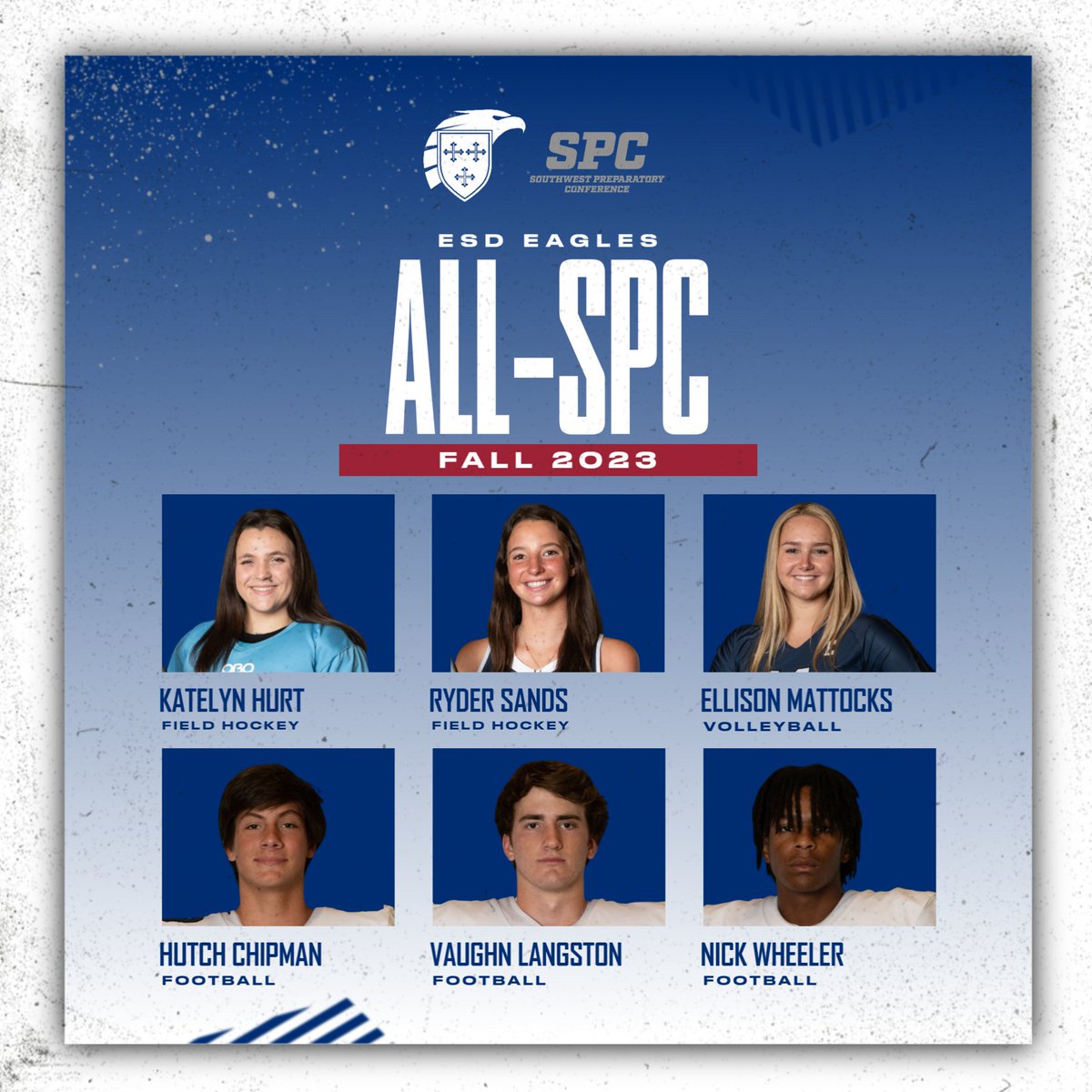 Hard work pays off! Congratulations to 6 of our fall student-athletes for being selected for All-SPC! @spcsports @ESDfieldhockey @ESDVB @ESDFootball_