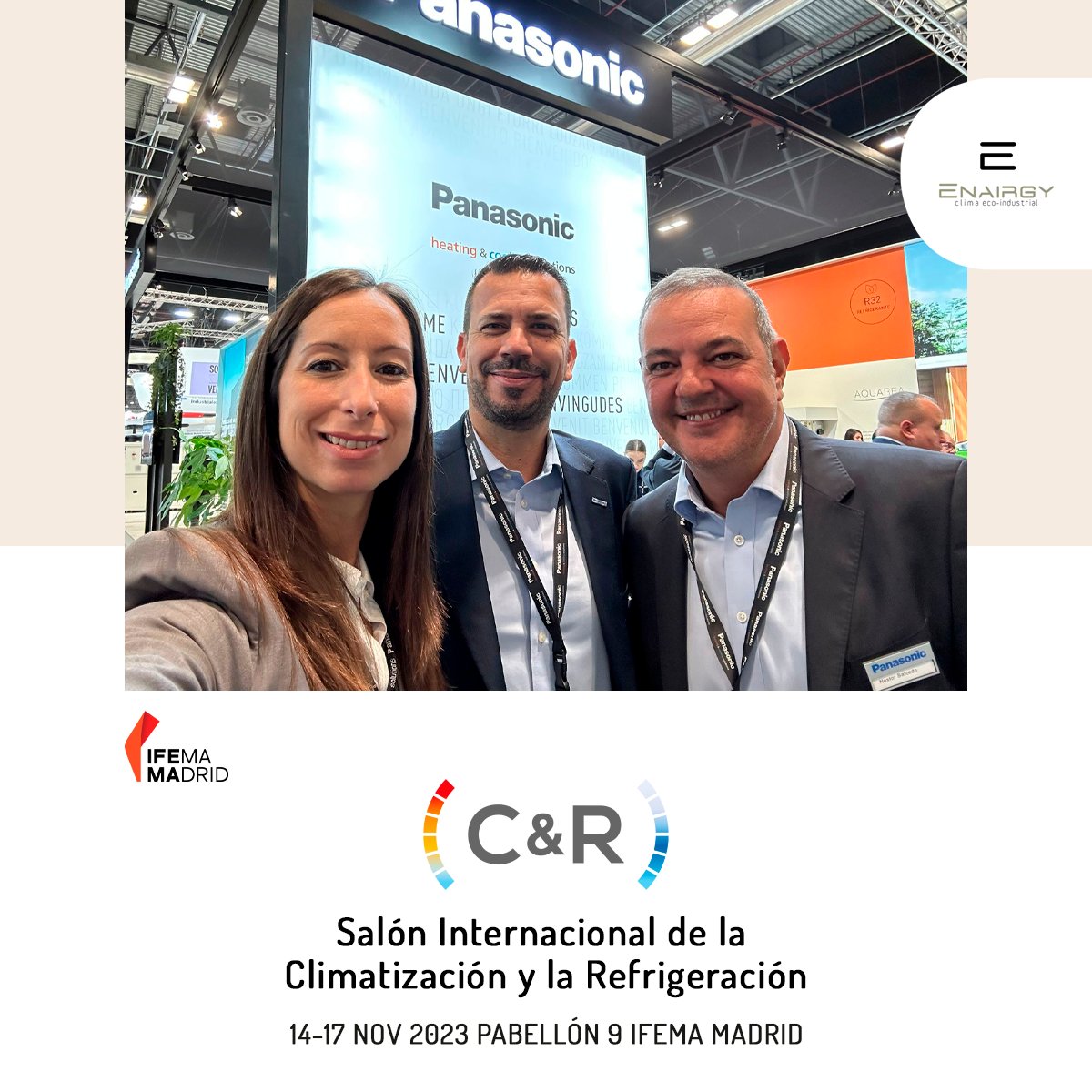 ENAIRGY1's tweet photo. Esta semana estaremos en la Feria CLIMATIZACIÓN Y REFRIGERACIÓN en el Pabellón 9 de IFEMA en Madrid.

@Feria_CR 
@IFEMA 
@PanasonicHC_es https://t.co/Rt4ujkquhY