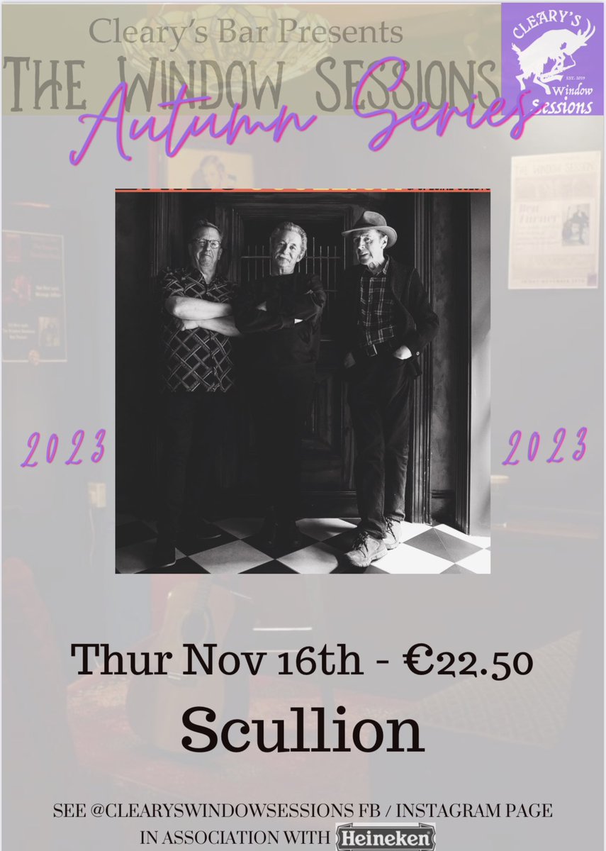 Limerick bound this Thursday for a special show at Cleary's Window Sessions!

FInal tickets eventbrite.com/e/window-sessi…
