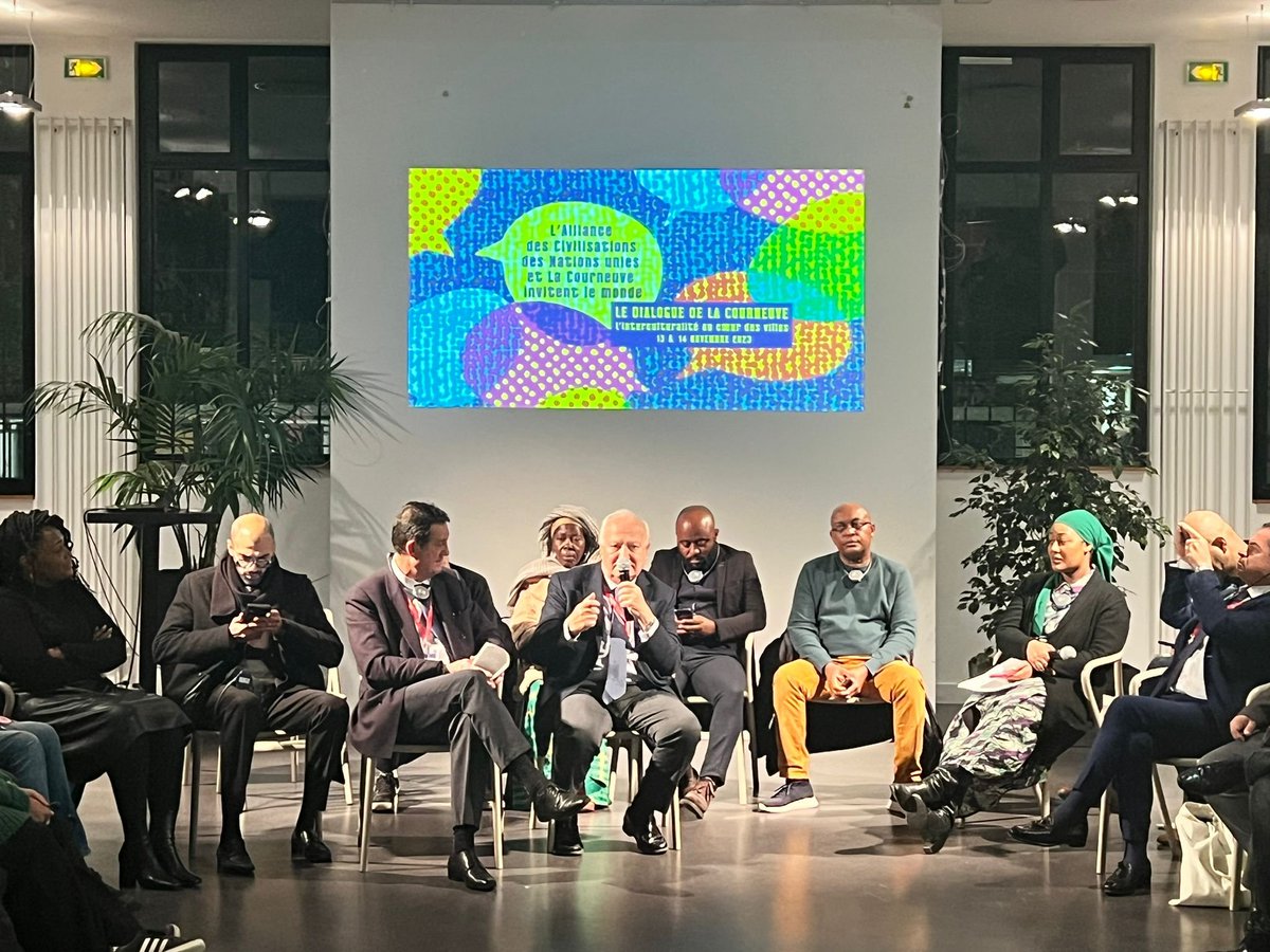 UNAOC's tweet photo. 👏 Wrapping up the 3rd edition of UNAOC's #CityDialogue in @La_Courneuve 🇫🇷, the High Representative @MiguelMoratinos and Mayor @Gilles_Poux met with local representatives of cultural & faith-based groups for a dynamic exchange on building intercultural cities. https://t.co/n1ZOtZjbNC