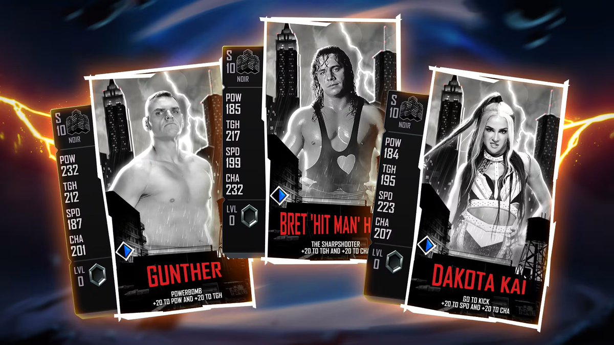 WWESCNews's tweet photo. 🚨 SEASON 10 🚨

THE MOMENT WE'VE BEEN WAITING FOR! 
SEASON 10'S 4 NEW RARITIES (in order):
• Tempest
• Detention 
• Noir 
• Crucible 

#WWESuperCard https://t.co/5mv2hl9aBX