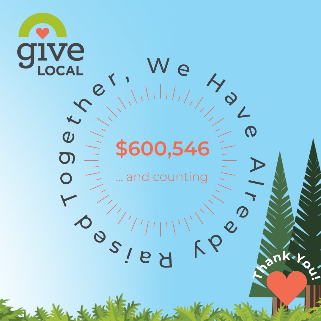 tcfsps's tweet image. Our local people are incredible! We have already raised just over $600,000 during #GiveLocal2023! 🧡Ready to give together? Visit spsgives.org between now and November 17th and give back to locally rooted nonprofit missions and projects that benefit our communities. 🌲