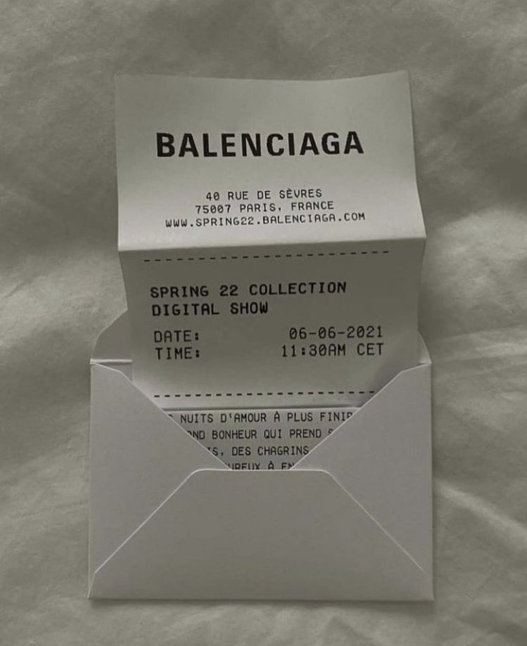 Shtreetwear's tweet photo. Various Balenciaga Runway Invitations ✉️ https://t.co/kCDrrIVVYZ