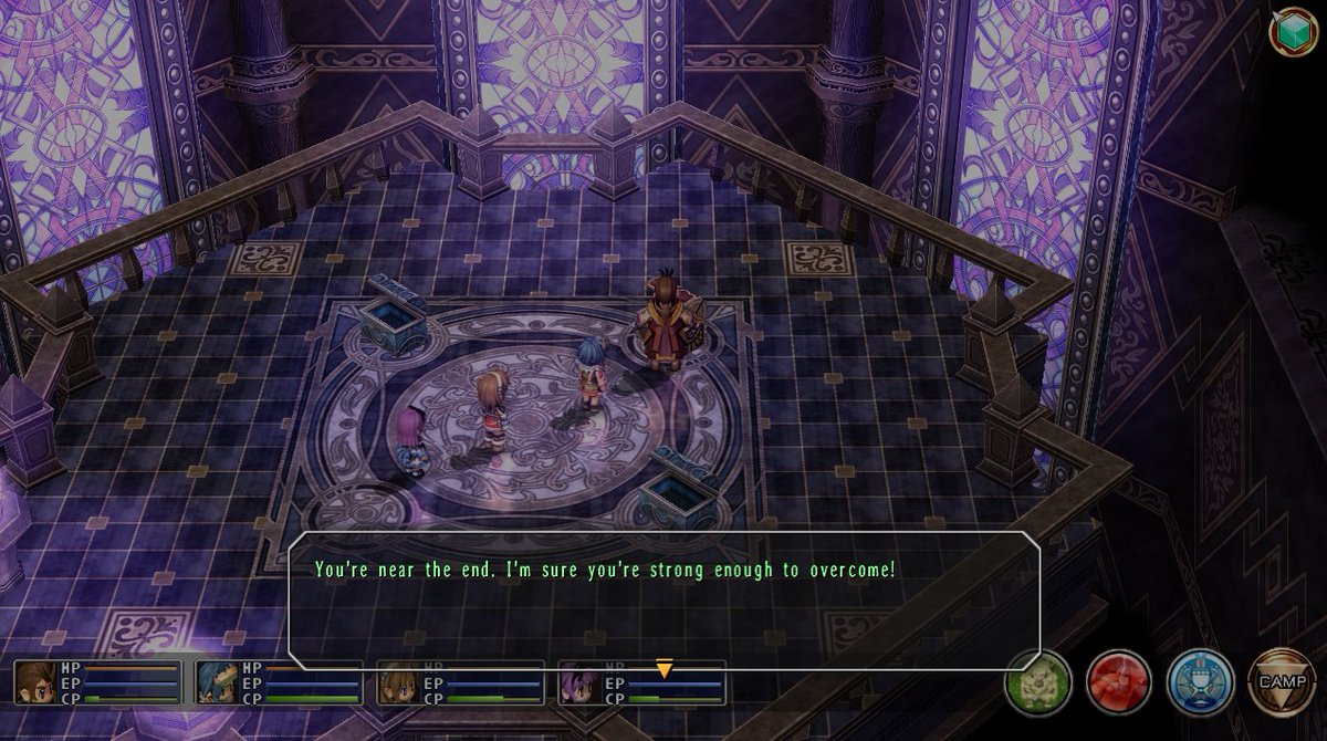 InfinityBaka's tweet photo. the chests in the final dungeon give you encouraging and staff messages :'))) #Trails3rd https://t.co/2RHZW9ewuz