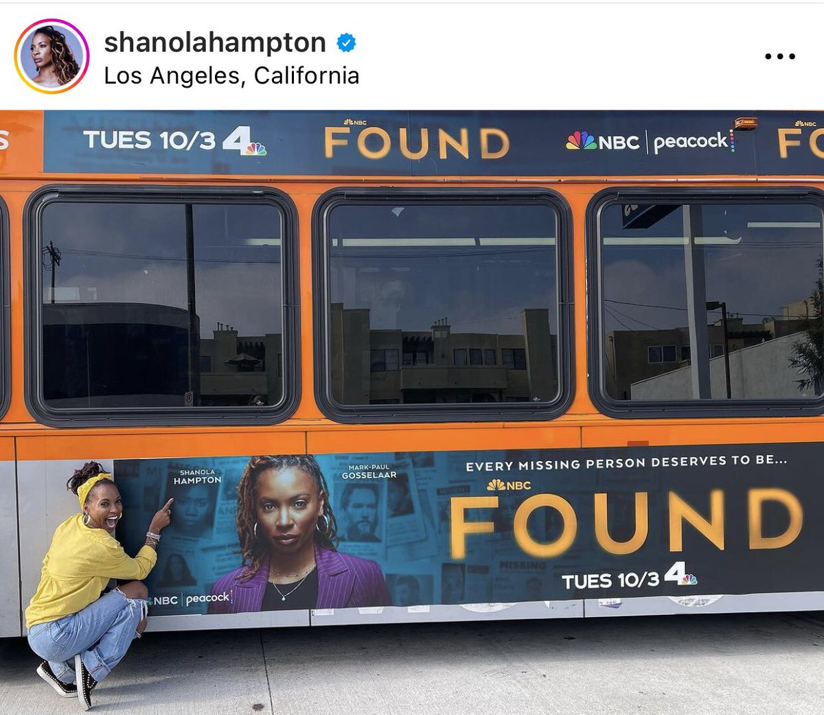 Oh it’s Tuesday & I’m ready!!! 🍿 

For those in the back who need to know... 👁👁 

#FoundNBC #NBCFound
@ 10pm et every Tuesday

That means no phone calls, no texts & definitely don’t stop by to chitchat. 

 #livetweeting @nbc streaming on @peacock @shanolahampton