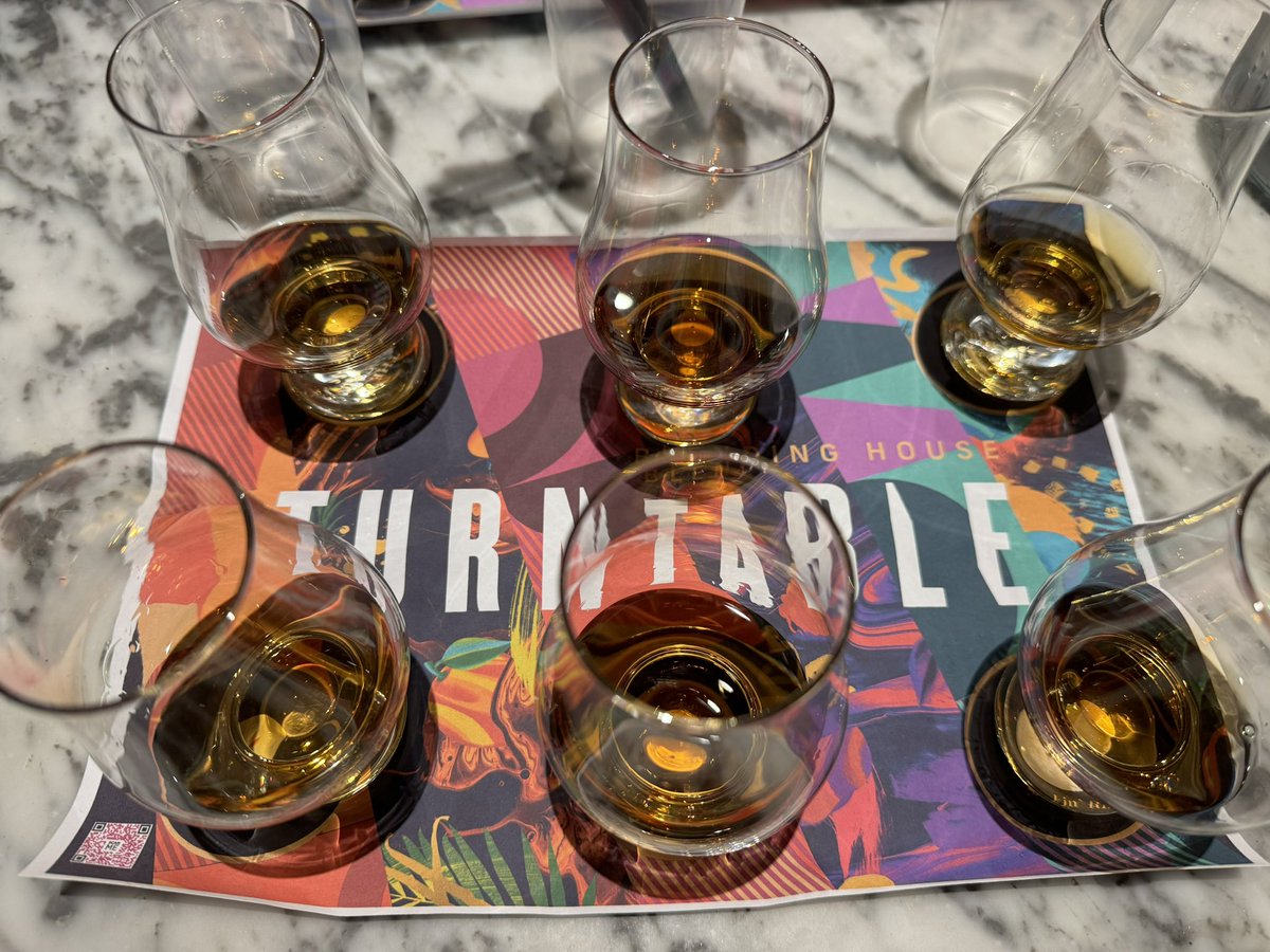 Enjoying some Turntable scotch whiskies at the Mor Whisky club tonight with Gordon Stevenson