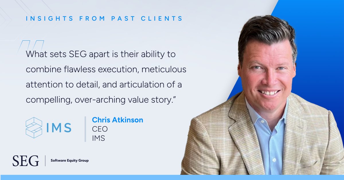 SoftwareEquityG's tweet image. For a more in-depth look at Chris Atkinson&apos;s experience working with SEG, you can find the full 3-minute interview here: softwareequity.com/resources/clie…&quot;