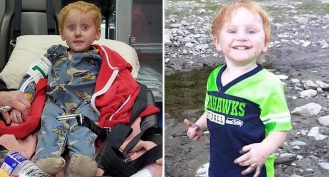 MorbidKnowledge's tweet photo. In 2022, Ryker Webb, a 3-year-old boy from Montana, was playing in his front yard when decided to wander off while his dad was inside the house. Upon his father's return a few moments later, Ryker was nowhere to be seen.

Assuming his son would be nearby, his father, having only briefly gone inside, expected a quick search. However, as day turned into night, it became evident that finding him would not be a swift task.

His family was in distress, and what heightened their concern was the fact that their area in Montana was inhabited by numerous mountain lions and bears.

Following his family's report of him missing, Montana's Air National Guard deployed helicopters and drones in an attempt to locate Ryker. However, heavy thunderstorms forced them to cancel air operations, leading to a ground search of the area.

After 48 hours, hope was dwindling rapidly, but to everyone's astonishment, something remarkable occurred.

A couple who lived around 2.5 miles away heard whimpers coming from a shed on their property and found the toddler inside tucked into a lawnmower bag. 

Thankfully he wasn’t injured, just cold, hungry and thirsty. He went on to recover from the ordeal.