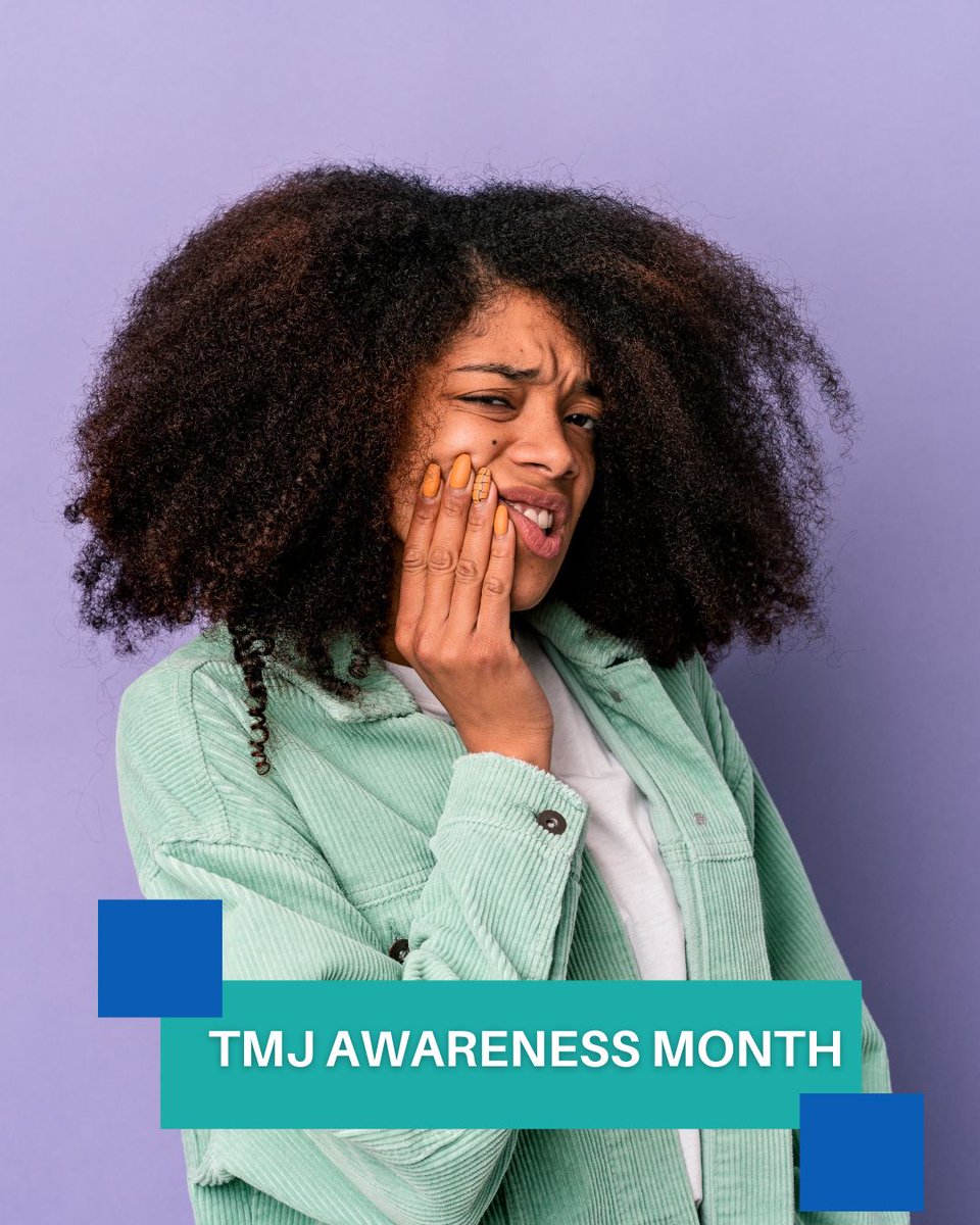November is TMJ Awareness Month.  TMJ can be a painful condition that affects the joint connecting your jaw to your skull. Be sure to visit your dentist for the most appropriate therapy based on the suspected cause. #TMJ #TMJAwarenessMonth #oralhealth #TMJtherapy