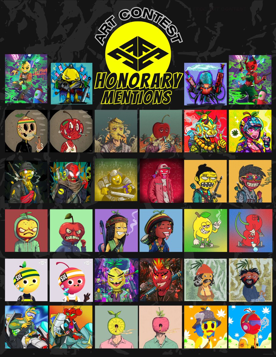 ForeverFreshCC's tweet image. FFCC Art Contest Honorary Mentions

Congratulations and thank you to all Artists. Your art submissions will be included in our collection! #WeAreFFCC 
@0xshillhype @Funky_Platypus @VvgArtStd @ebao_ @reboltic @Tinks_NFT @forkingbear @SostanzaC @darius_026 @muimooi @BiboyArts…