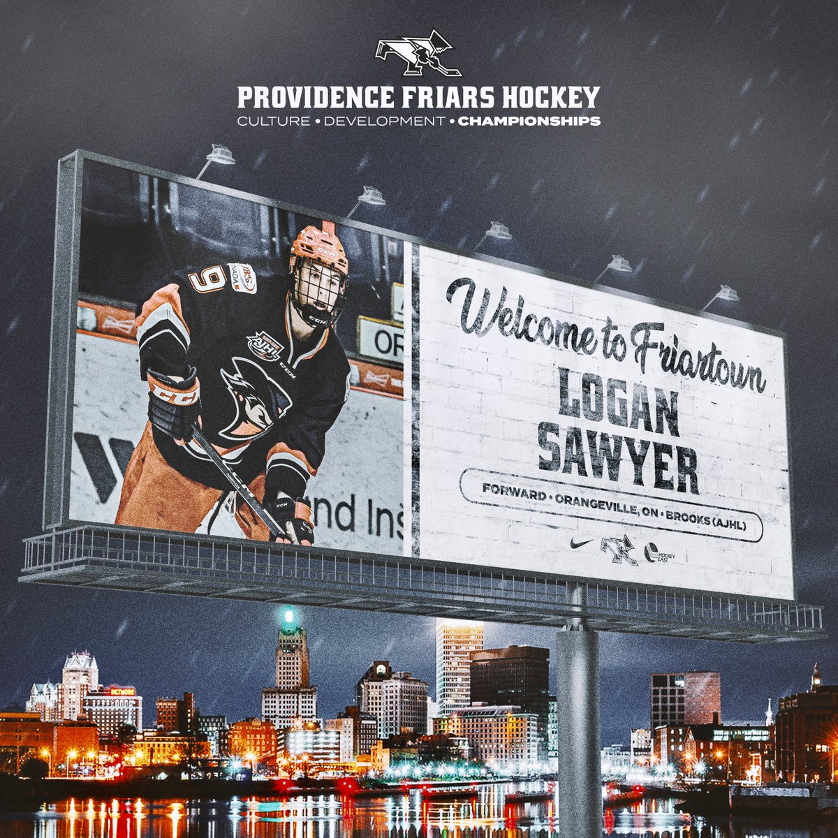Another signee in the fold! ✍️

Welcome to Friartown, Logan Sawyer!

Also on the 2024 NHL Central Scouting Watch List, Sawyer has totaled 11 goals and 13 assists in 23 games with the <a href="/BrooksBandits/">Brooks Bandits</a> this season which leads all AJHL rookies.