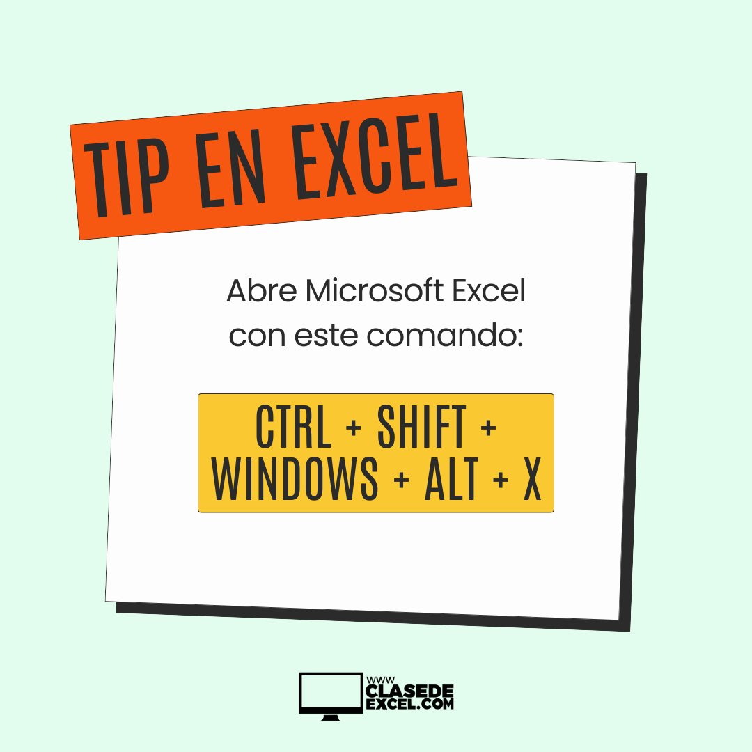 clasedeexcel's tweet image. 💻🔝 ¡Prepárate para activar los motores de Excel con el comando más poderoso de todos! ✨🔥

💼💪 ¡Introduce CTRL + SHIFT + WINDOWS + ALT + X y toma el control total de tus hojas de cálculo! 🙌🎓

#ExcelHacks #SúperAtajo #ImpulsaTuFuturo