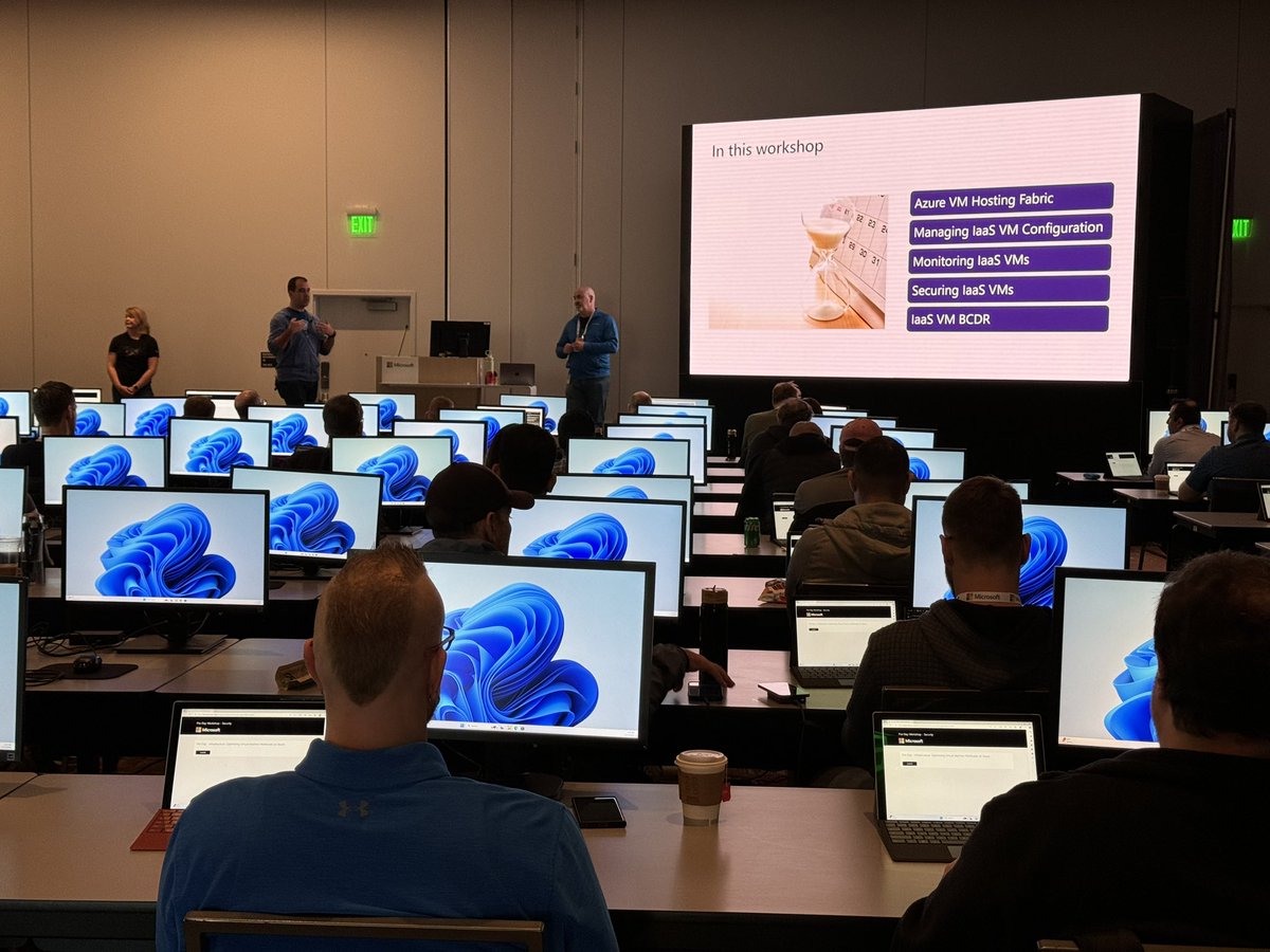 RegularITguy's tweet image. Today&apos;s #msignite pre-day labs have kicked off! @wiredcanuck, @vrapolinario and @wyrdgirl are talking all things infrastructure. #azOps