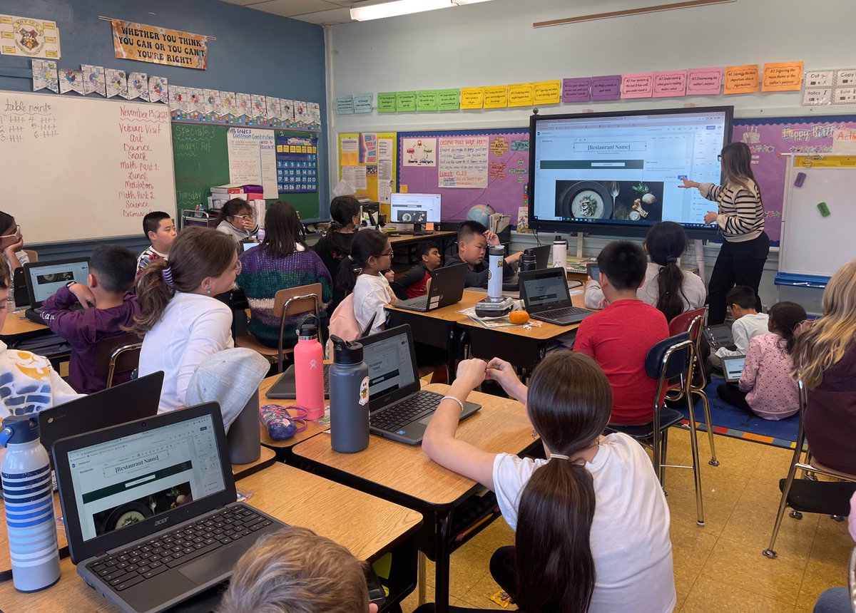 maggieollenedu's tweet image. Thank you @JeanineLaurino for popping in to give 5th graders a refresher on #GoogleSites 👩💻🧑💻 5G and 5O have something exciting in the works! #Proud2BNHPGCP