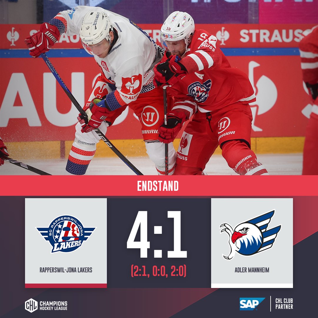 adlermannheim's tweet photo. #Endstand
Leider läuft es beim Restart noch nicht ganz rund. Aber es ist erst Halbzeit. Alles noch drin für das Rückspiel in Mannheim nächste Woche. #RAPvsMAN #fürMannheim #sogehtMannheim #chl https://t.co/PvFXuD1smz