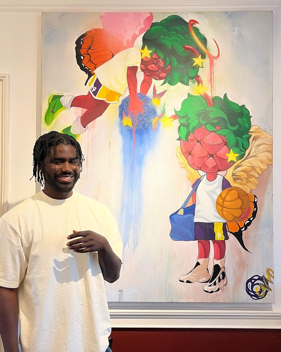 HammondsHouse's tweet photo. Artist @camoflyjet_ combines deep emotions with playful colors in his striking acrylic on canva works. 

See “MambaFly” (dedicated to Gianna and Kobe Bryant) in the final exhibition of our 35th anniversary season!

https://t.co/1ZMpd7YLUz https://t.co/6Fz46kiAo3