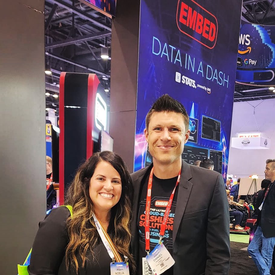 embedcard's tweet image. Thanks to Noella Deaton of Jester for visiting us today. We are powering on with you!🤩

#FuellingFun #TransformingFun #EmbedLife #Amusement #Arcades #FamilyEntertainmentCenters #CashlessTechnology #GameCards #technews #iaapaexpo2023 #iaapaexpo
