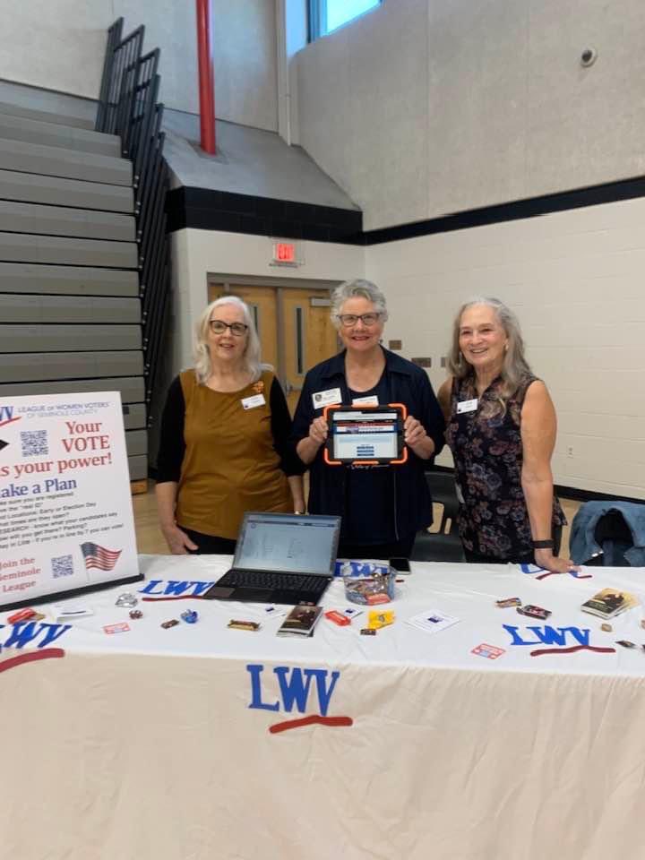 We love registering new voters. Want to help? Join us! Make a difference. Educate. Create change. Sign up at our website at lwvseminole.org 💻