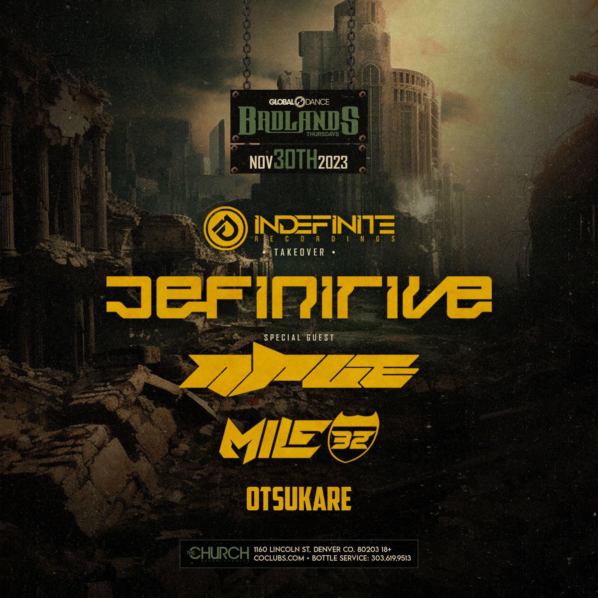 DENVERRRR
DEBUT SET @ CHURCH
LETS GOOOOOO