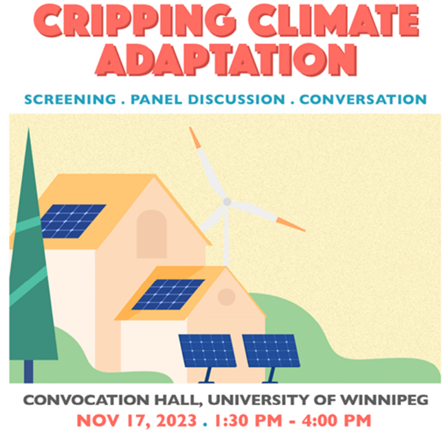barrierfreemb's tweet photo. Check out the premiere screening of the ground-breaking film "Cripping Climate Adaptation: Disability Justice and Climate Change”. 
Date: Friday, November 17
Time: 1:30-4:00
Place: Convocation Hall (University of Winnipeg) or Zoom
Registration requested: https://t.co/kCOl9ONocx https://t.co/le2Wbv4f8X