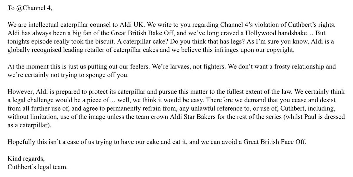 A letter to @Channel4 #GBBO