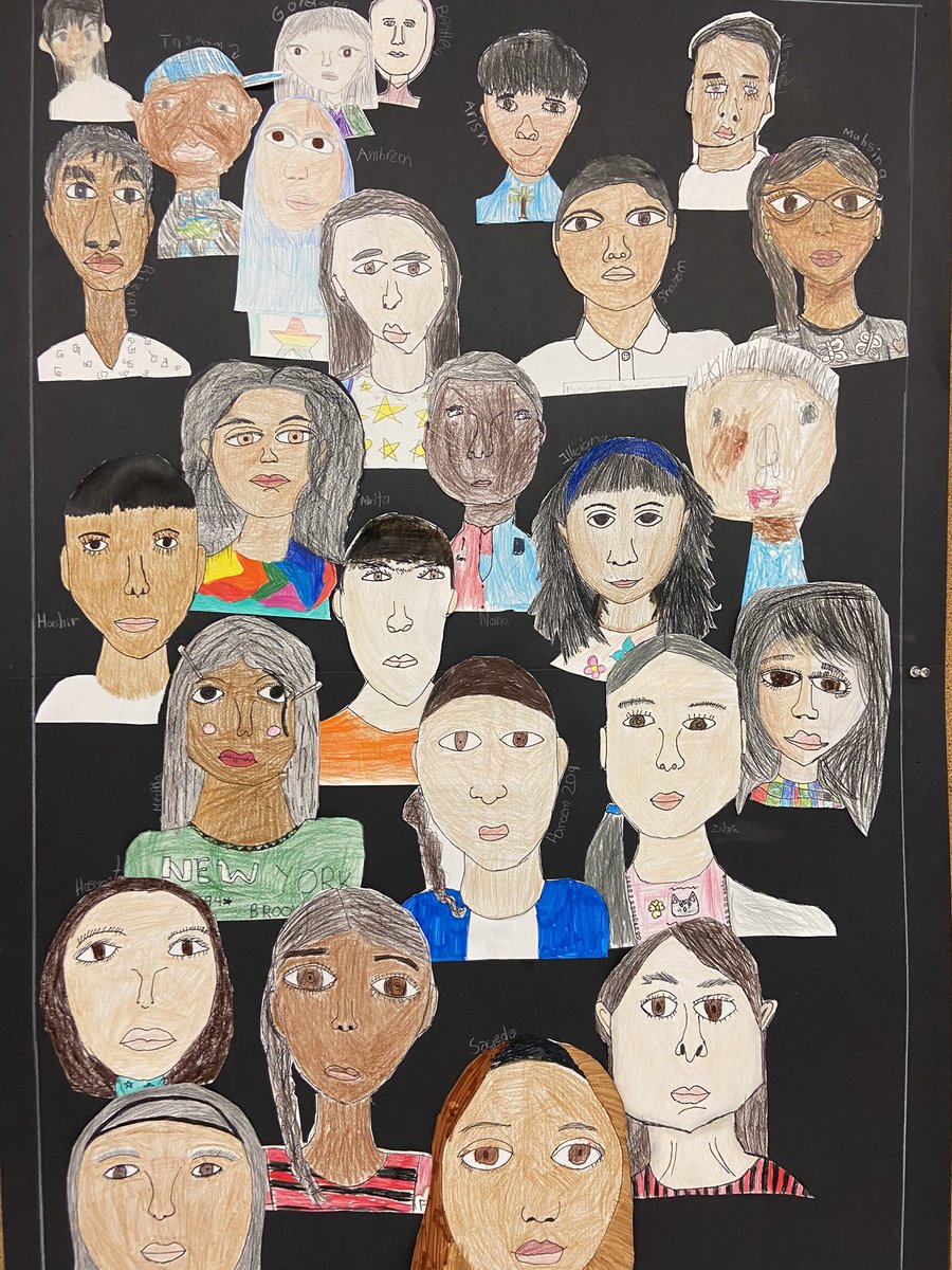 Students seeing themselves represented within the school. 
Over 300 self portraits of grade 1-4 students filled the walls and were created with careful observation and pride.
What will students create for our new display?