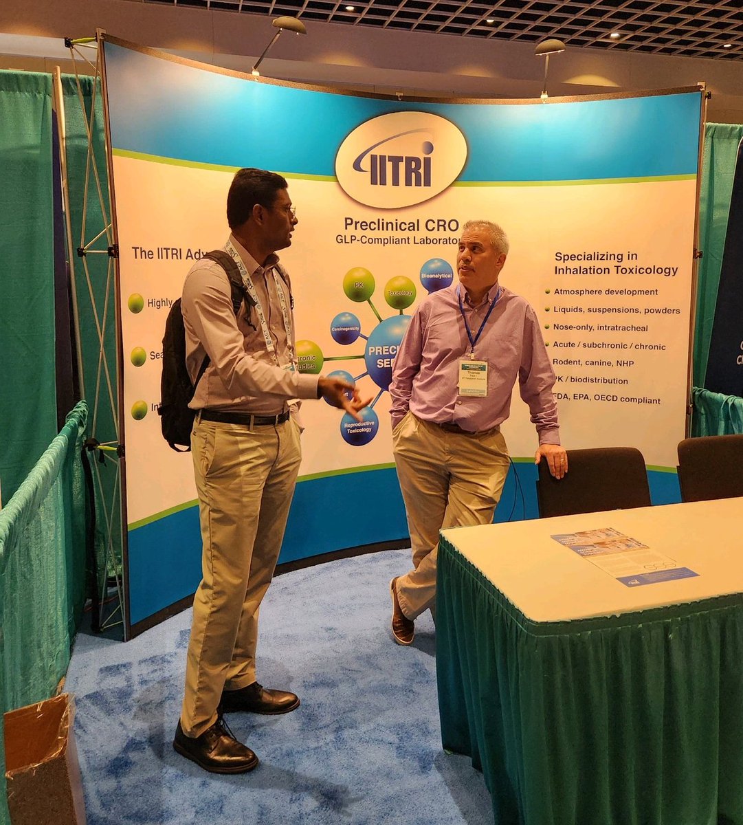 Last few hours of the #ACTOX2023 Expo. Stop by Booth 105 if you haven't yet!

#toxicology #preclinicalresearch #GLPtox #inhalation #CRO #drugdevelopment @ACToxicology