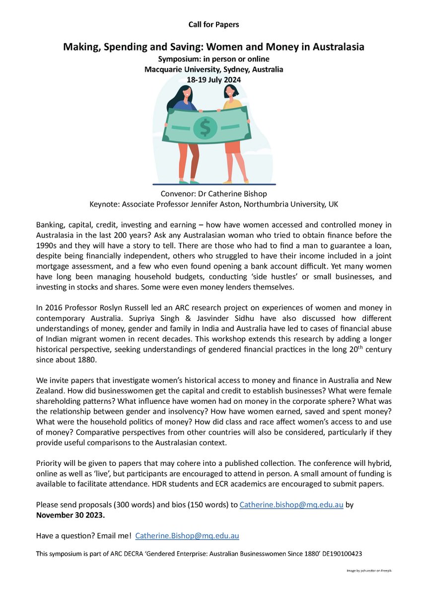 CFP for symposium on women and money - please share #womenandmoney