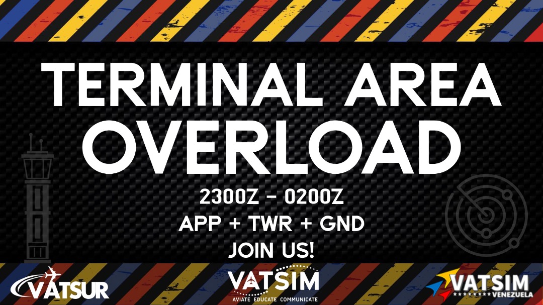 Join us with the best ATC Services of the region from 2300z to 0200z with APP, TWR &amp; GND Control ONLINE!! 🔥🇻🇪✈️ <a href="/vatsim/">VATSIM</a> <a href="/vatsimve/">Vatsim Venezuela 🇻🇪</a> <a href="/vatsur/">VATSIM South America</a> <a href="/vatsimusa/">VATUSA - United States Division of VATSIM</a> <a href="/vatsimSpain/">VATSIM Spain</a> <a href="/vatsimevents/">VATSIM Events</a>