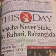 If buhari could say abacha didn't stole money and his looted funds hasn't recovered finished since 1998, I pity Nigeria o.