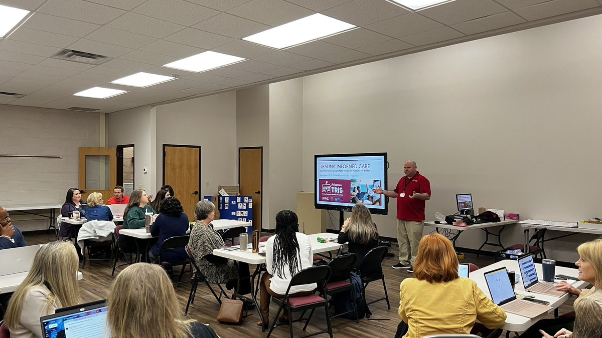 Thankful to host the AR TRIS program for our leadership team yesterday. He focused on how we can support students in trauma and identify behavioral patterns. Then <a href="/kristengordon01/">Kristen Gordon</a> gave an overview of how her grams is spreadsheets refine their T2 interventions.