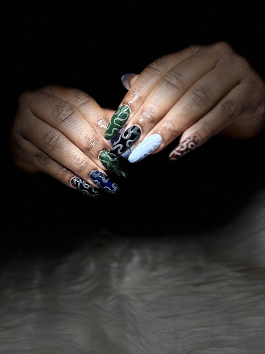 abstract nails #nails #nail #fallnails #njnails #njbeauty #njnailtech