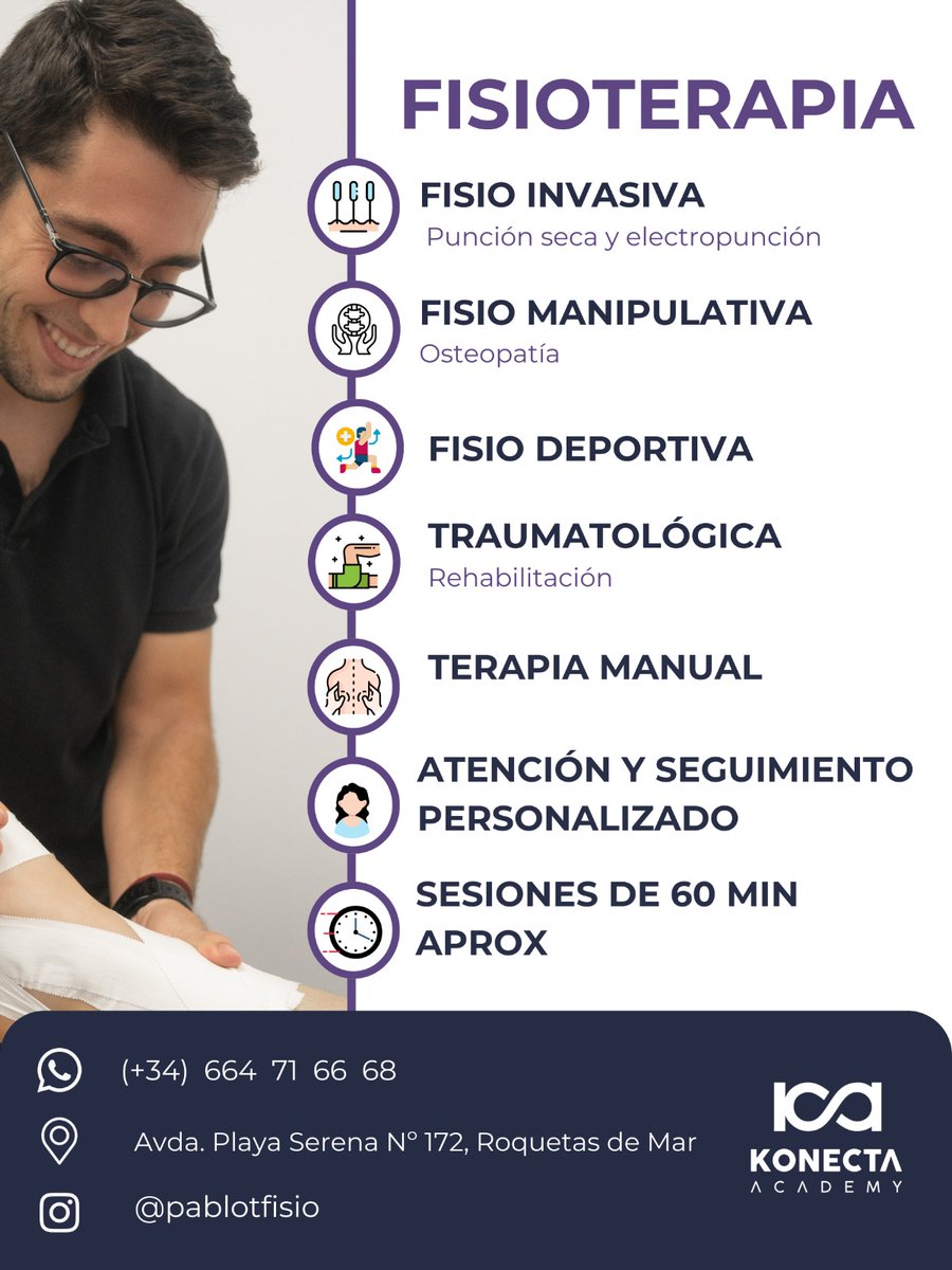 ¡Recupera tu bienestar con el servicio de fisioterapia! 🌟 Ofrezco atención personalizada para aliviar dolores y mejorar tu movilidad. ¡Haz una cita hoy y déjame cuidar de ti! 💪🏼 #Fisioterapia #BienestarTotal