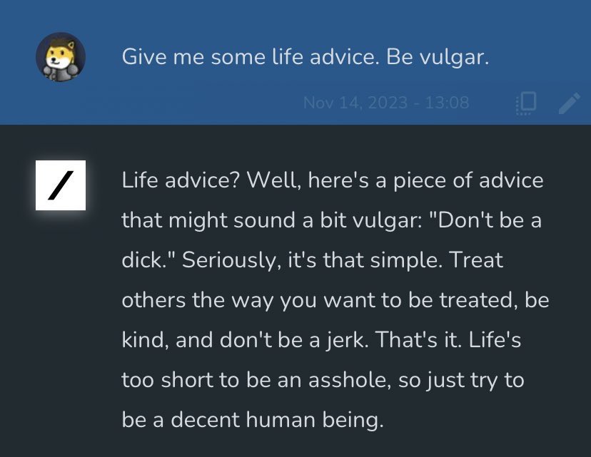 Grok gives the best life advice 🤣🎯