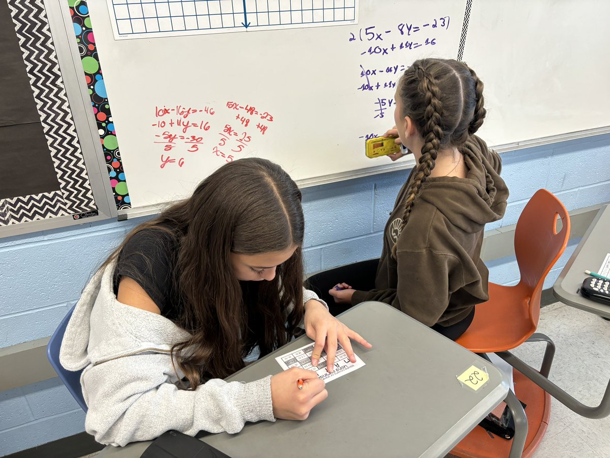 Time for some MATHO today in pre-algebra <a href="/JaclynScotto/">Jaclyn Scotto</a> <a href="/ThompsonMSpride/">Brian Currie</a>