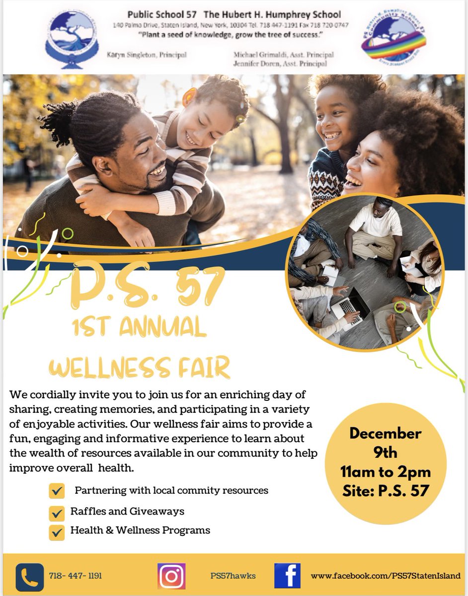 Please join us for our first Wellness Fair! @CSD31SI @Lamson_Lam @DDegramont @DrMarionWilson @christineloug14 @CChavezD31