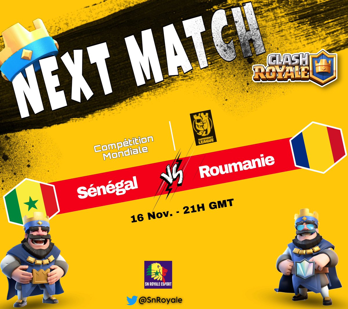 SnRoyale's tweet image. 𝑵𝑬𝑿𝑻 𝑮𝑨𝑴𝑬 🔜 

4 ème Round de @CR_Supremacy 

🆚 Roumanie 🇷🇴 
📆 Samedi 07 Octobre
🕘 21H00 GMT

#MankoWuttiNdamLi 🇸🇳🦁
