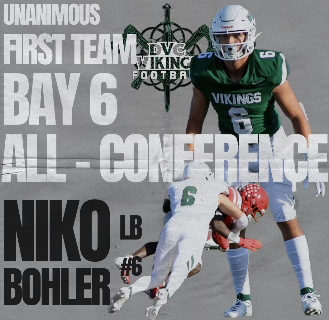 Grateful to be voted unanimous first team all-conference! <a href="/DVCVikingsFB/">Diablo Valley College Football</a> <a href="/CoachKiraly/">Austin Kiraly</a> <a href="/CoachRaciti/">Travis Raciti</a>