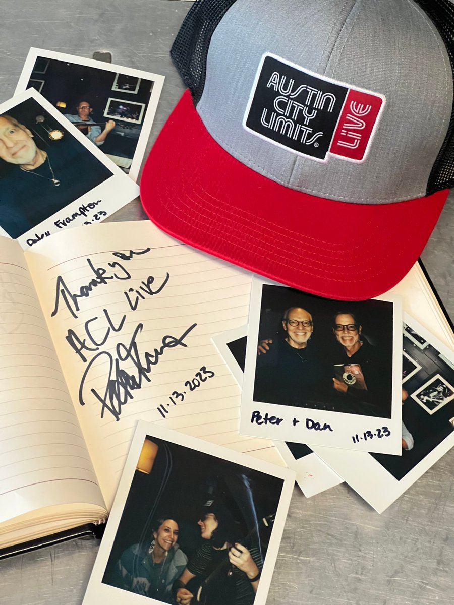 Making his mark in Austin ✍️ 📸 You'll always be welcome at Willie's house, @peterframpton! 🛍️ : Shop our ACL Live trucker hat and many more holiday gifts at opryent.co/3QXGQeV