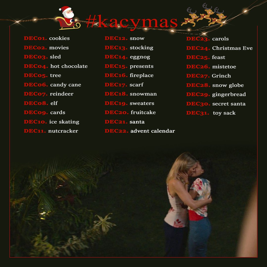 earplegalcodes's tweet image. 🎄Ho, ho, ho. Merry #Kacymas '23!🎄

@damiescrain &amp;amp; I had a fun time coming up with this and are happy to announce the prompts to make the holiday season extra joyful.

Everyone is welcome to join in whatever capacity they want to, for as many or few days/prompts as they wish.