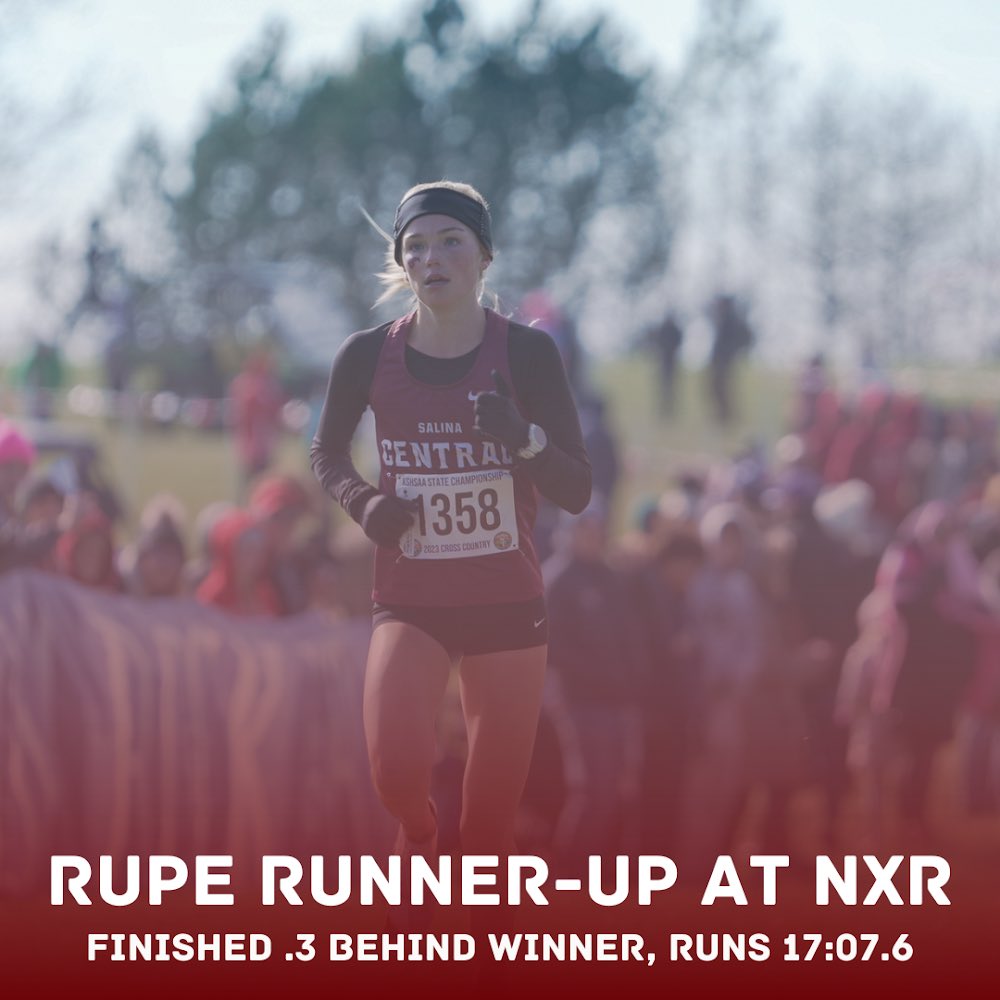 kansasrunning's tweet photo. Make that 11 tickets to Portland!✈️🌲

Was this the greatest showing at NXR Heartland in state history? Three qualifiers and a team are heading to Portland for NXN!

🥈Katelyn Rupe — 2nd/17:07.6
🏅Anjali Hocker Singh — 5th/17:21.9
🏅Clay Shively — 5th/14:39.8
🥈Olathe West — 2nd/131