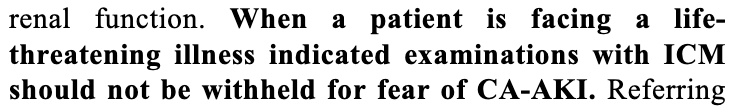 hrosenberg33's tweet photo. For anyone in #EmergencyMedicine who hasn't read this document please do it. 
Canadian Association of Radiologists Guidance on Contrast Associated Acute Kidney Injury: https://t.co/Ee52oP53iE @hswapnil 
Full of gold including quote below: https://t.co/11K0Bv9Iiu