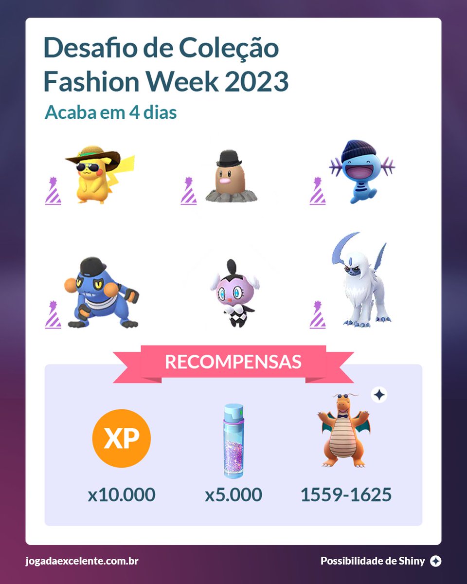 Jogada Excelente on X: Pokémon GO: Confira detalhes do evento de Páscoa  2023, que contará com o lançamento de Cutiefly e o retorno de vários Pokémon  com Coroa de Flores (a família