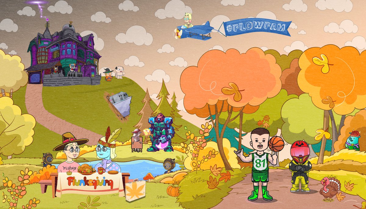 What happens when you mix <a href="/The_Goobz_NFT/">Party_Goobz</a> with a little bit of <a href="/flovatar/">Flovatar</a> and sprinkle in some <a href="/BALLERZ_NFT/">BALLERZ</a> and @DriverzWorld? Then add a touch of <a href="/PiratesMeta/">Pirates of the Metaverse 🔛 FLOW</a> and <a href="/Piggos_nft/">CryptoPiggos</a>?! You get a <a href="/flunks_nft/">Flunks</a> #flunksgiving to remember!

Ps, <a href="/DimensionX_NFT/">Dimension X</a> bout to teach those goats a lesson