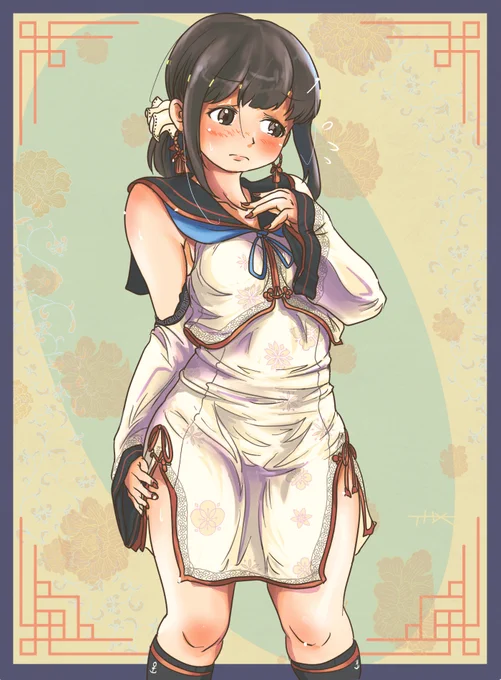 吹雪進水日って事で数少ない描いたやつ再掲です  普通の衣装のが無いな... #吹雪進水日
