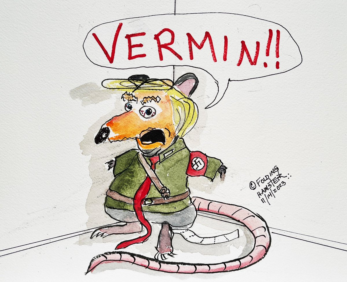 Trump is another Hitler. Same rhetoric, same threats. Wake up, America. It can happen here. 
#CorneredRat #voteblue #TrumpForPrison2024 #ImmoralVitriol #TrumpNazi  #vermin #ToxicMasculinity 
🖕🖕🖕🖕🖕🖕
#trumpsucks #trumpishitler